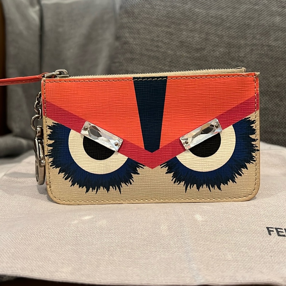 Authentic Fendi Monster Keyring Cardholder